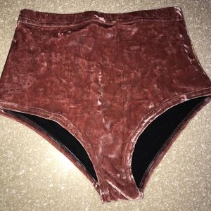 Dusty rose velvet bottoms
